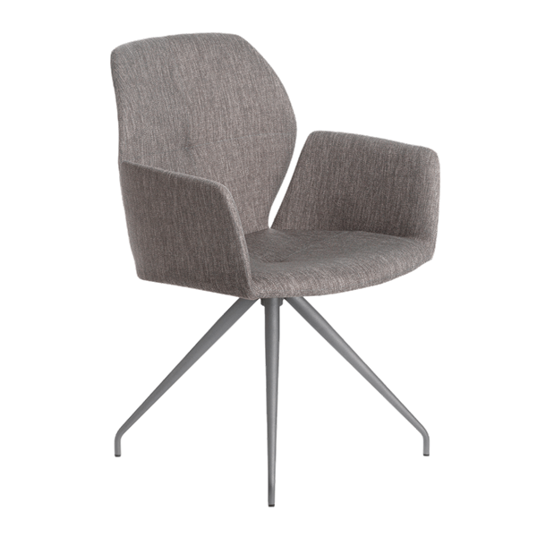 Chaise avec accoudoirs et pieds métalliques