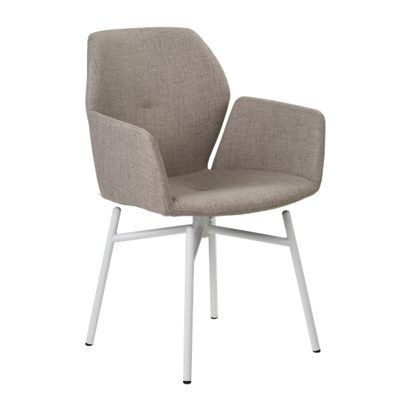 Chaise avec accoudoirs et pieds métalliques