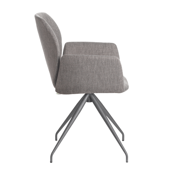 Chaise avec accoudoirs et pieds métalliques