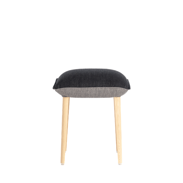 Tabouret avec pieds bois, bicolore