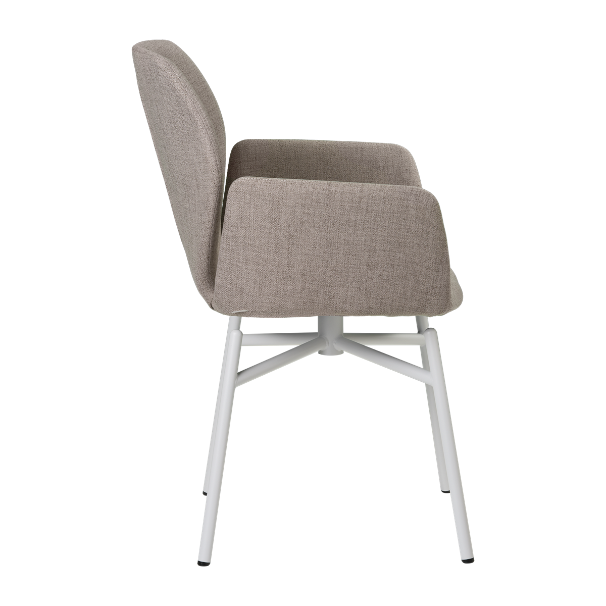 Chaise avec accoudoirs et pieds métalliques