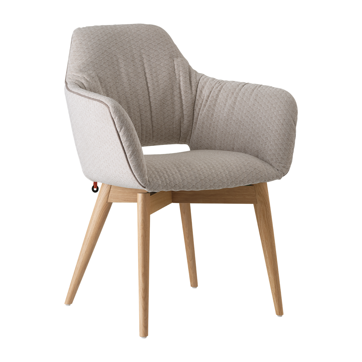 Chaise avec accoudoirs et pieds bois