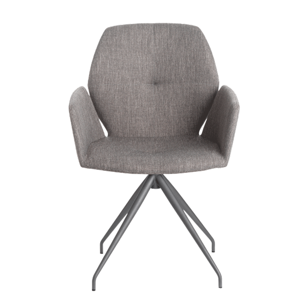 Chaise avec accoudoirs et pieds métalliques