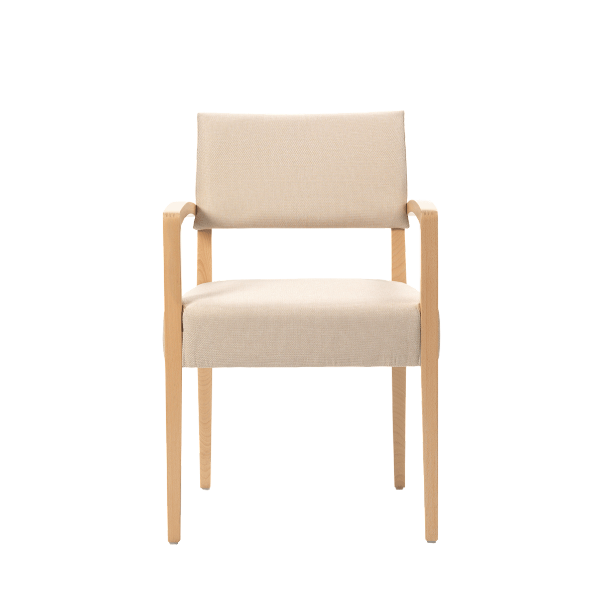 Chaise avec accoudoirs et pieds bois