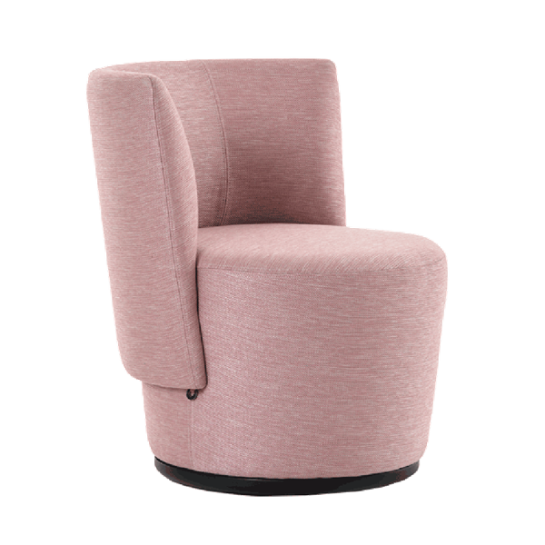 Fauteuil avec dossier bas et base fermée