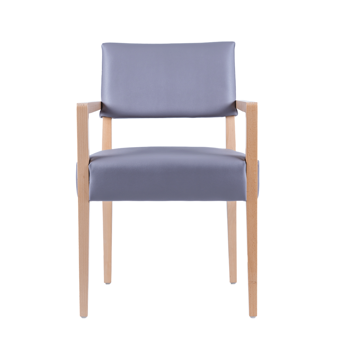 Chaise avec accoudoirs et pieds bois