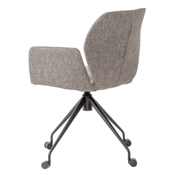Chaise avec accoudoirs et pieds métalliques
