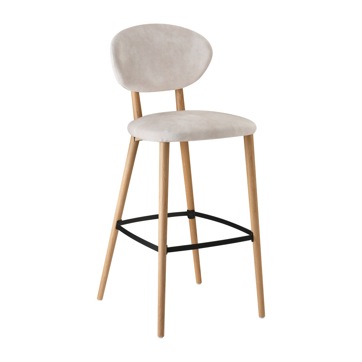 Chaise de bar avec pieds bois