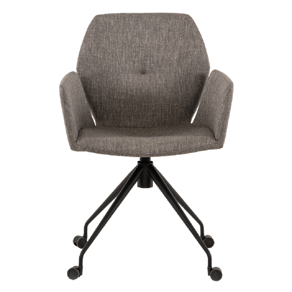 Chaise avec accoudoirs et pieds métalliques