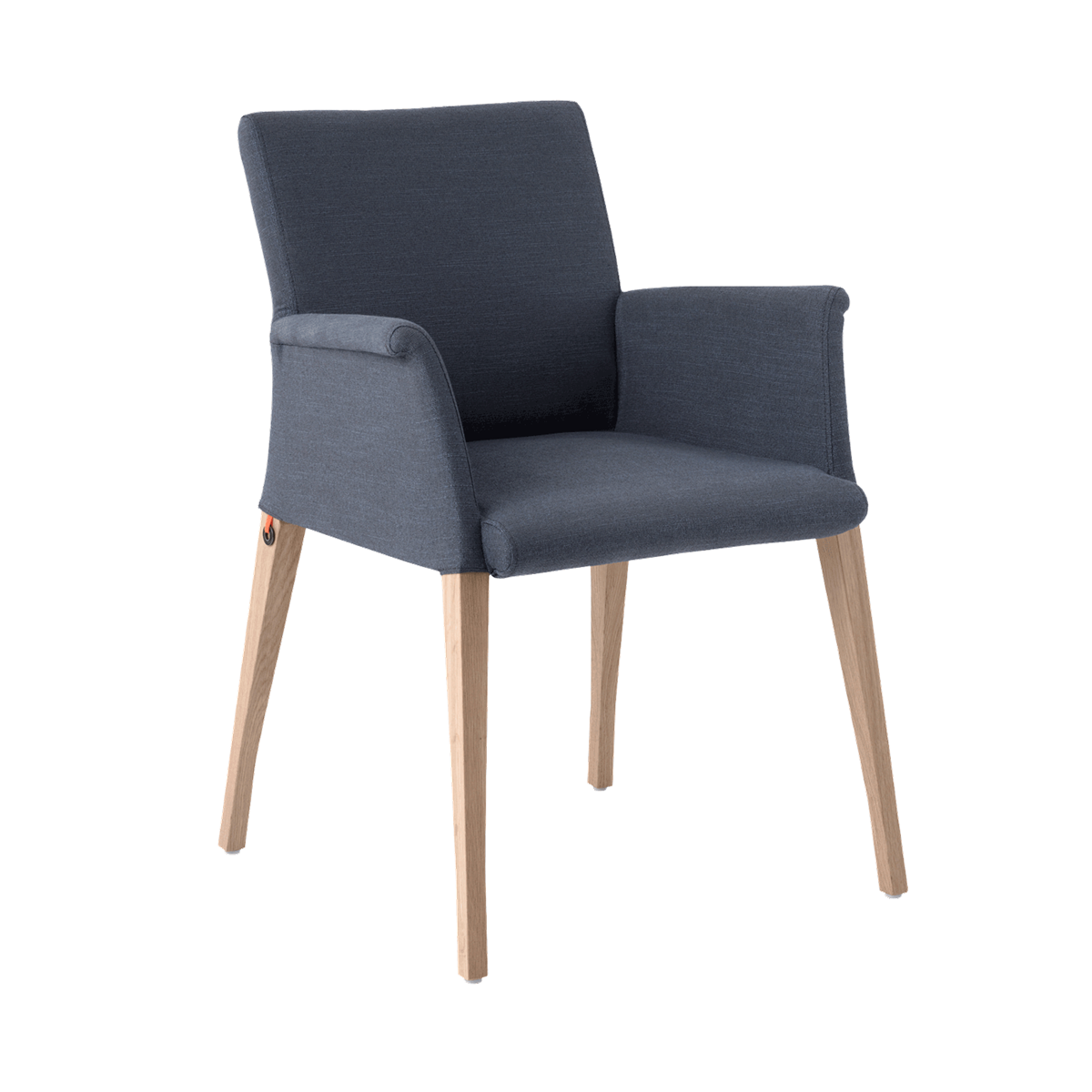 Chaise avec accoudoirs et pieds bois