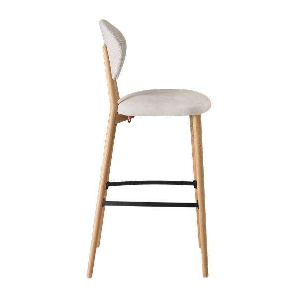 Chaise de bar avec pieds bois, bicolore
