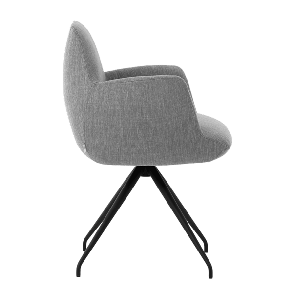 Chaise avec accoudoirs et pieds métalliques