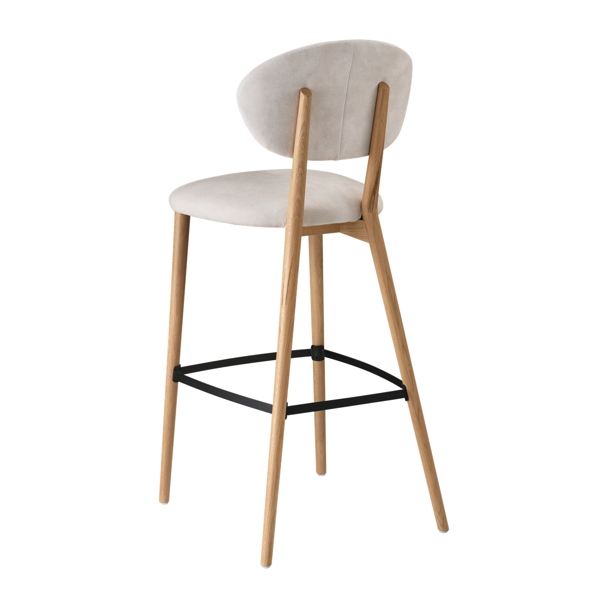 Chaise de bar avec pieds bois