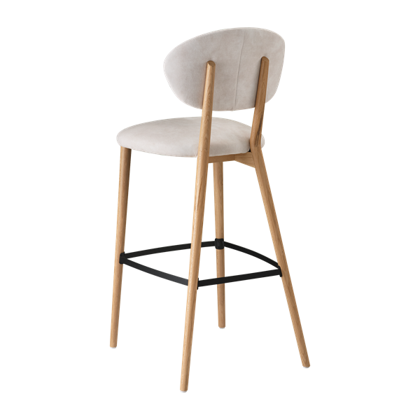 Chaise de bar avec pieds bois