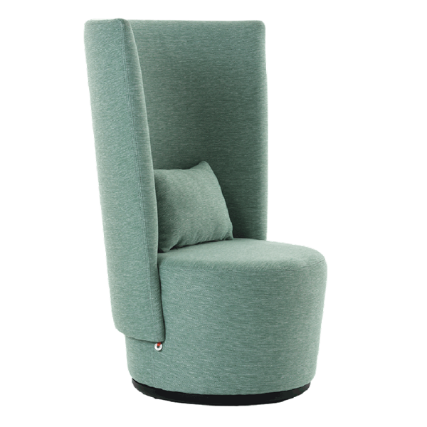 Fauteuil avec dossier haut et base fermée