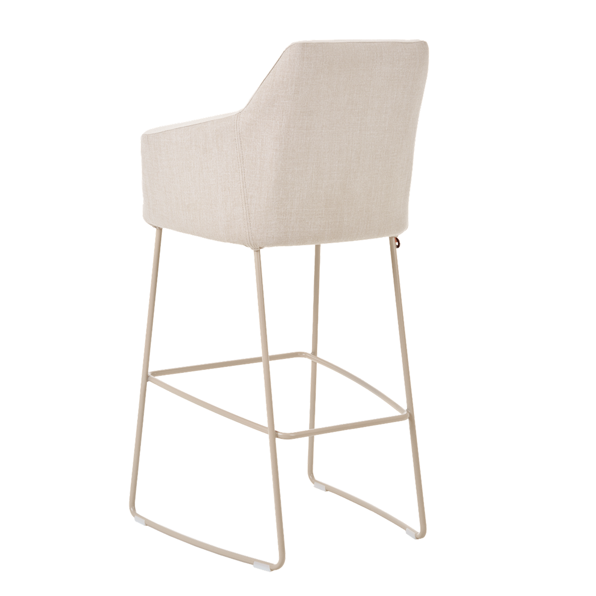 Chaise de bar avec accoudoirs et pieds bois, bicolore