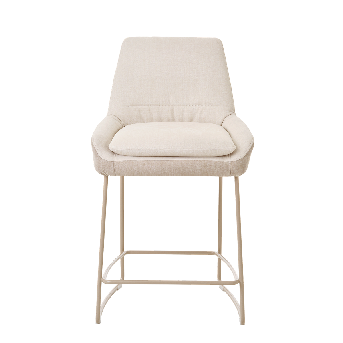 Chaise hauteur plan de travail avec pieds métalliques, bicolore