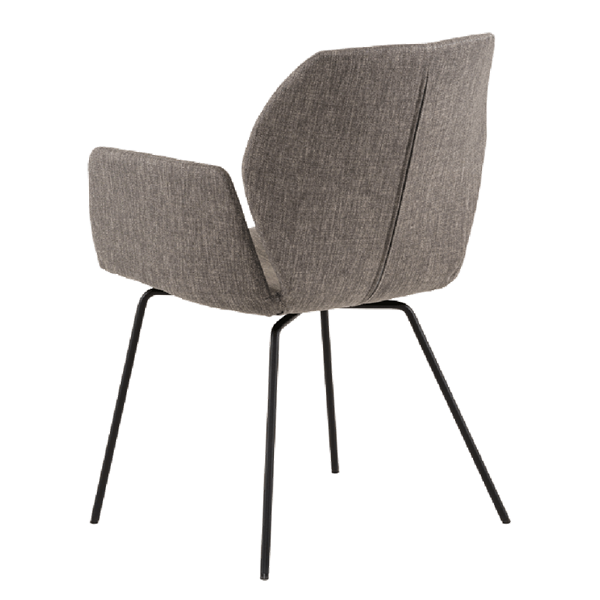 Chaise avec accoudoirs et pieds métalliques