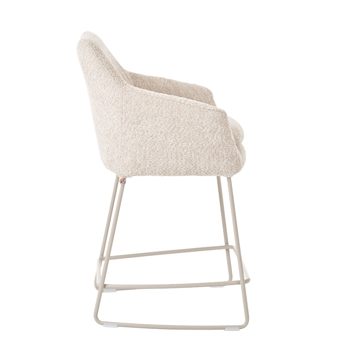 Chaise hauteur plan de travail avec accoudoirs et pieds bois