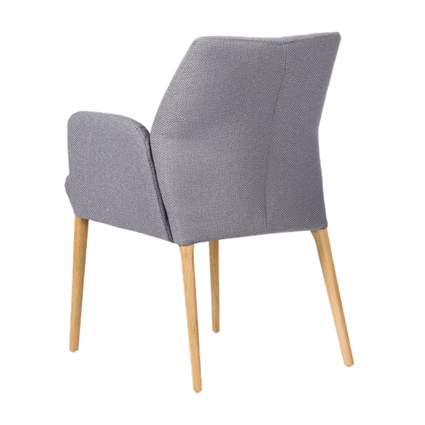 Chaise avec accoudoirs et pieds bois