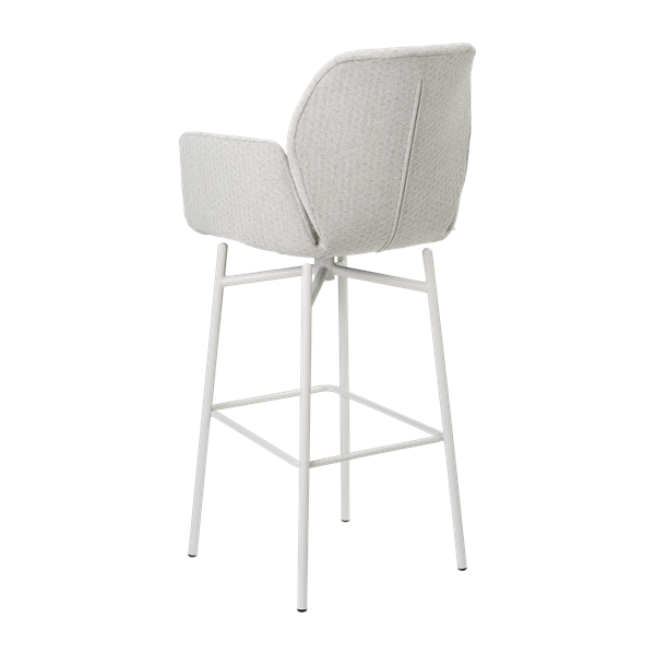 Chaise de bar avec accoudoirs et pieds bois