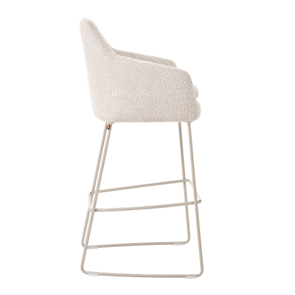 Chaise de bar avec accoudoirs et pieds bois
