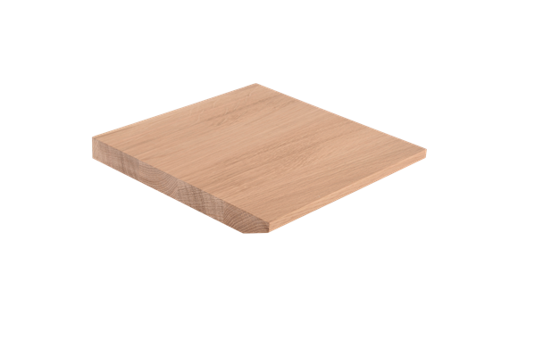 Plateau en bois massif chant biseauté