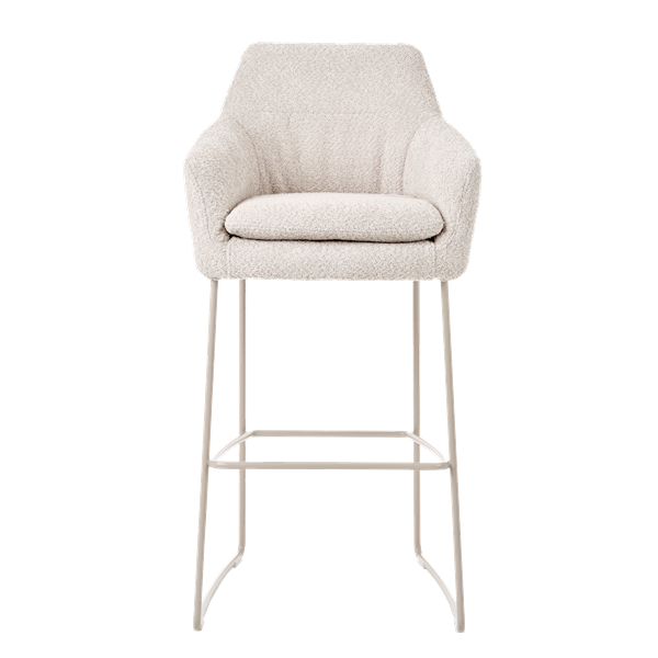 Chaise de bar avec accoudoirs et pieds bois