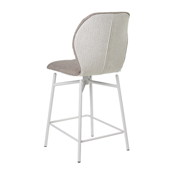 Chaise hauteur plan de travail avec pieds métalliques, bicolore