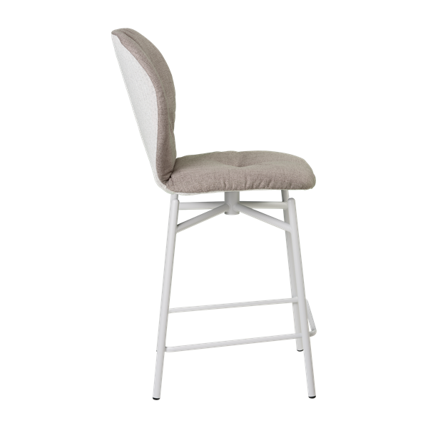 Chaise hauteur plan de travail avec pieds métalliques, bicolore