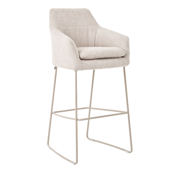 Chaise de bar avec accoudoirs et pieds bois