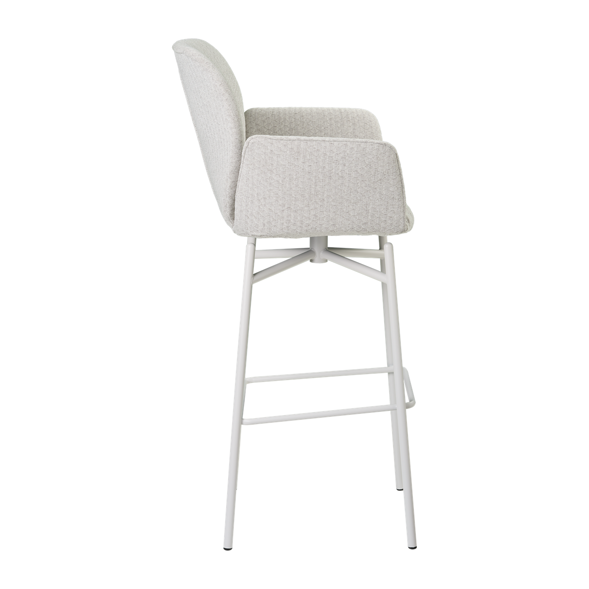 Chaise de bar avec accoudoirs et pieds bois