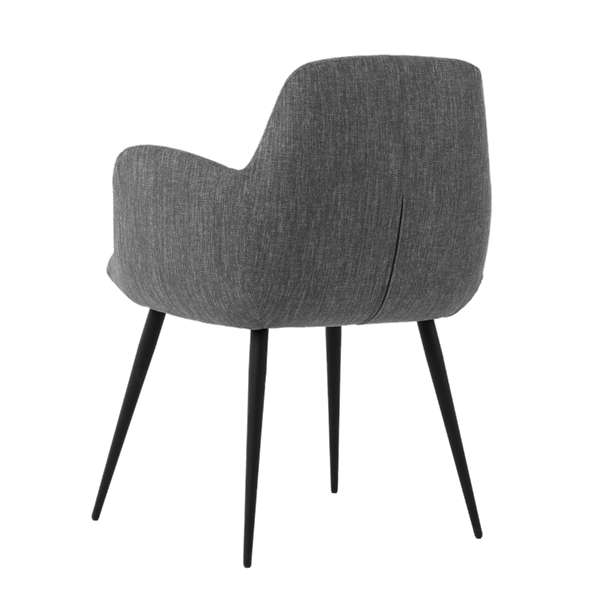 Chaise avec accoudoirs et pieds métalliques