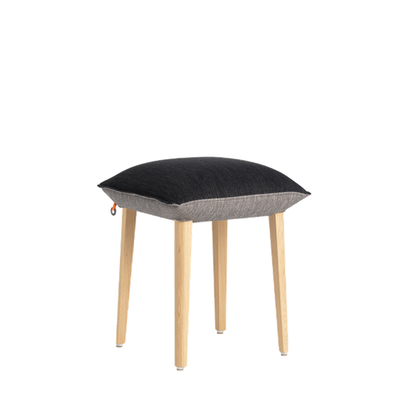 Tabouret avec pieds bois, bicolore