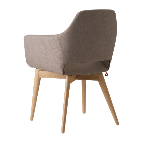 Chaise avec accoudoirs et pieds bois