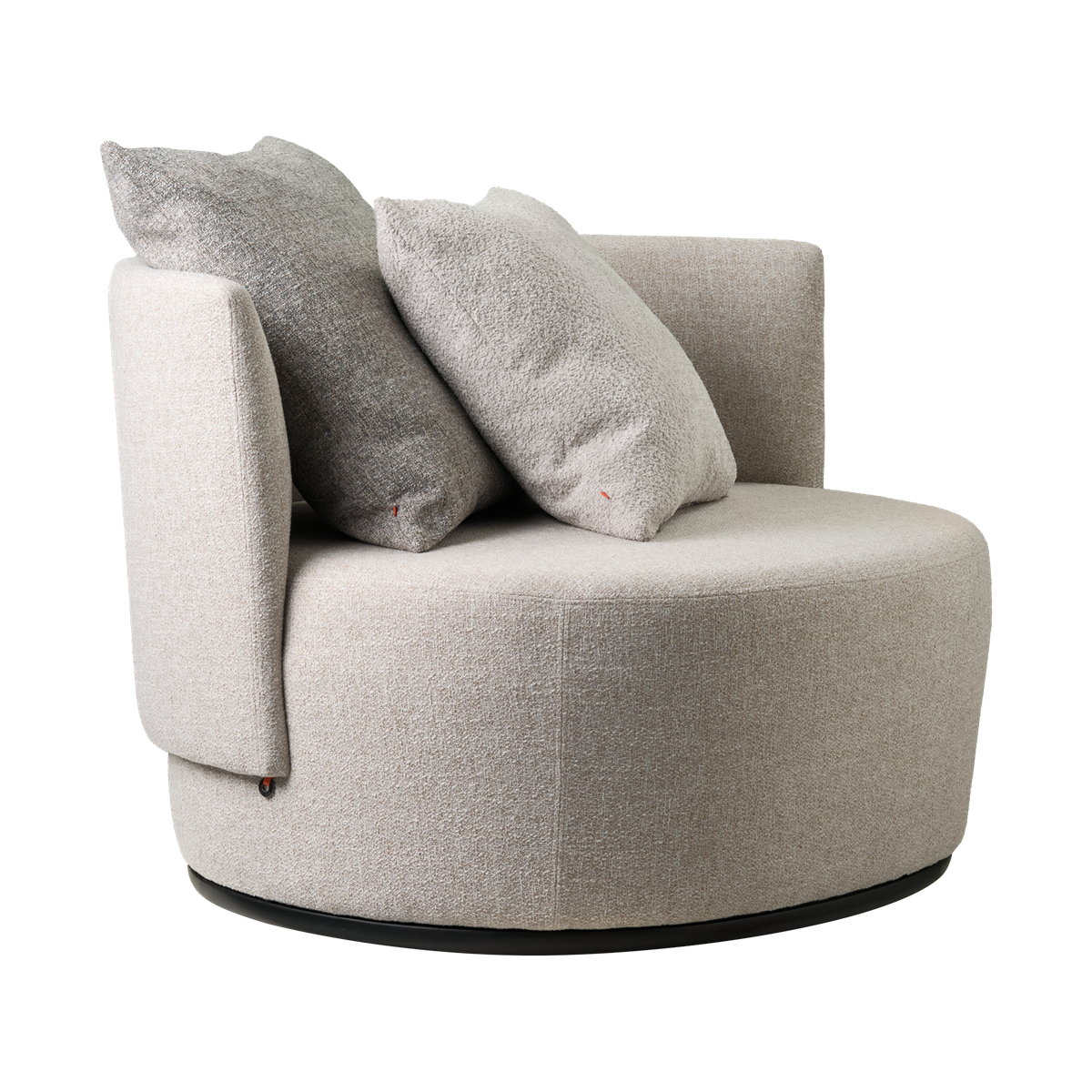Fauteuil avec dossier bas et base fermée