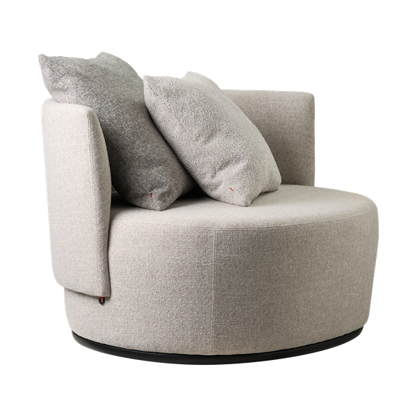 Fauteuil avec dossier bas et base fermée