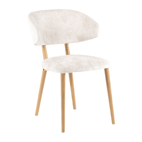 Chaise avec accoudoirs et pieds bois