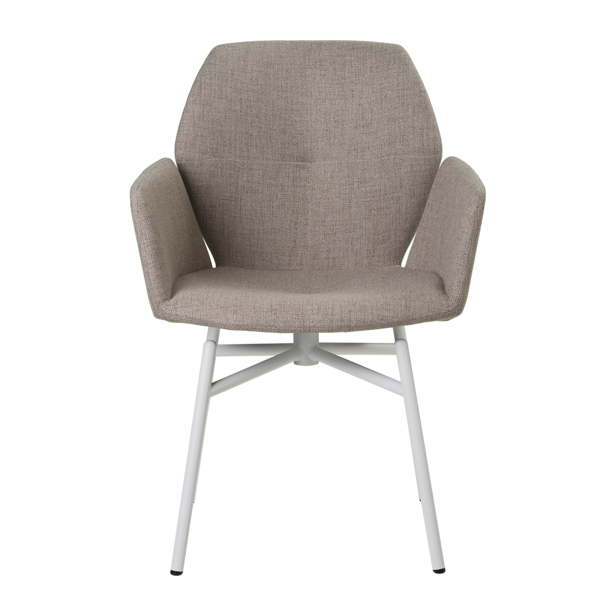 Chaise avec accoudoirs et pieds métalliques