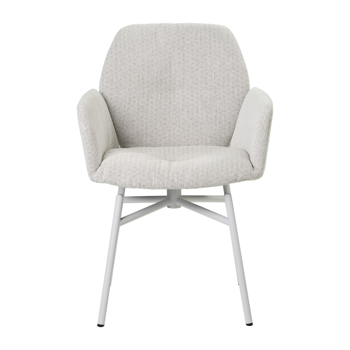 Chaise avec accoudoirs et pieds métalliques