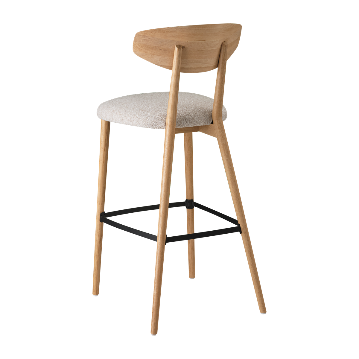 Chaise de bar avec pieds bois
