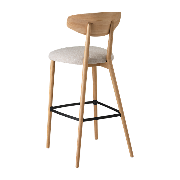 Chaise de bar avec pieds bois