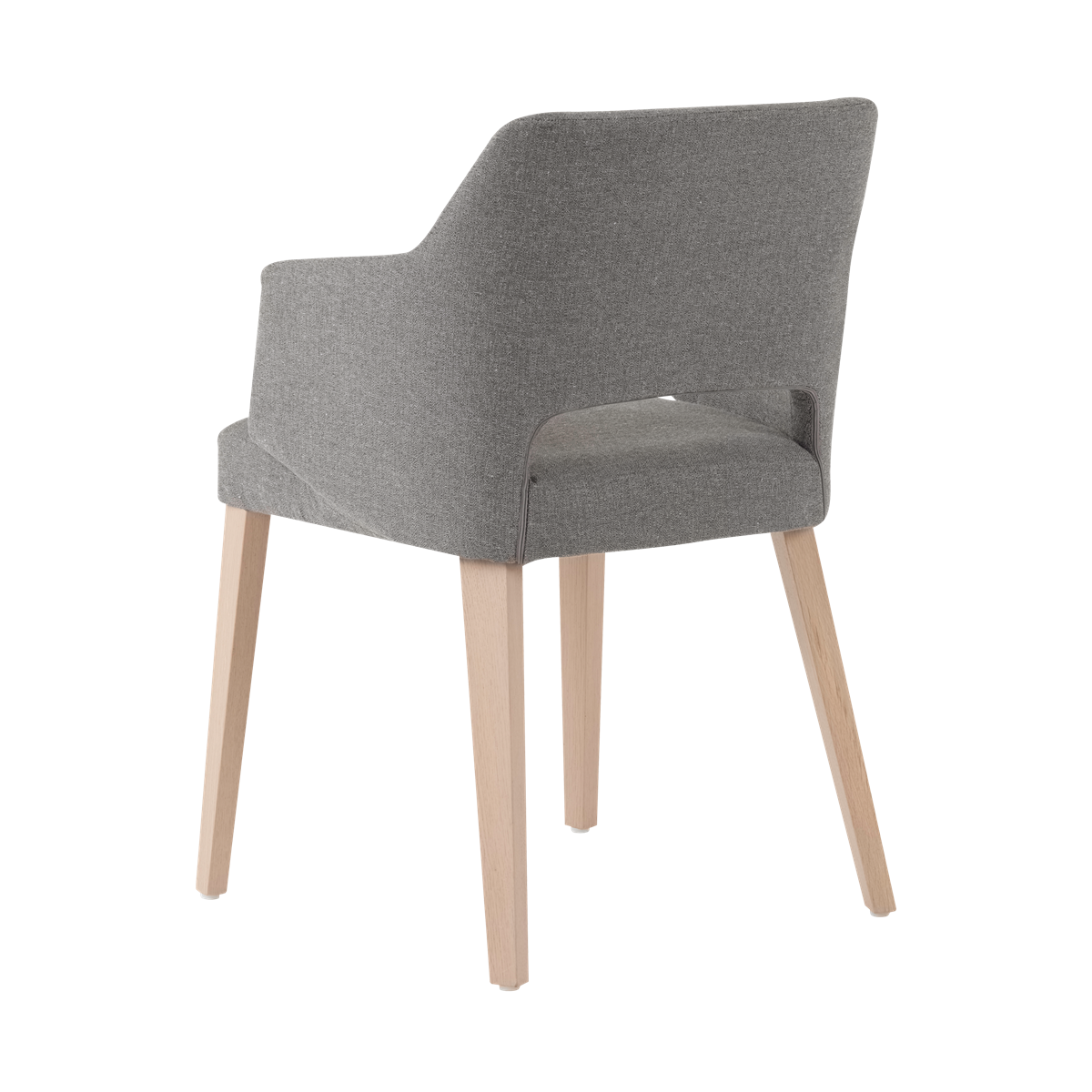 Chaise avec accoudoirs et pieds bois