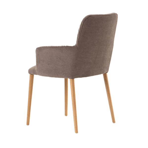 Chaise avec accoudoirs et pieds bois