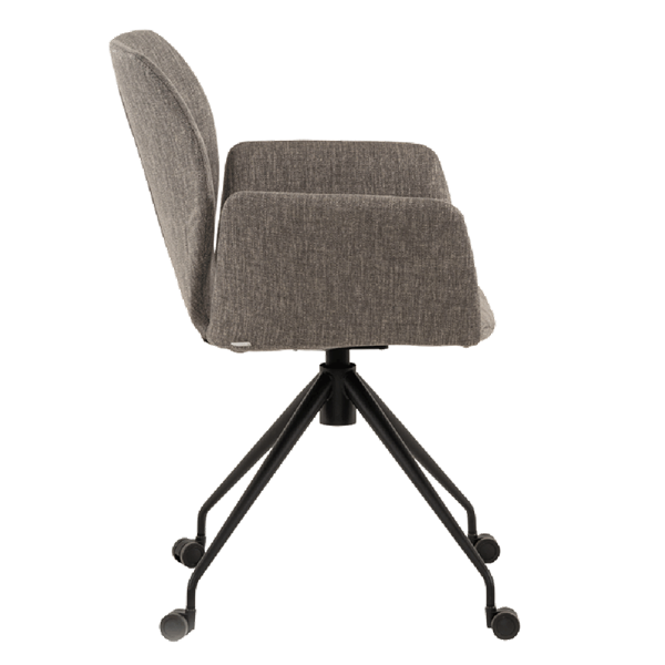 Chaise avec accoudoirs et pieds métalliques