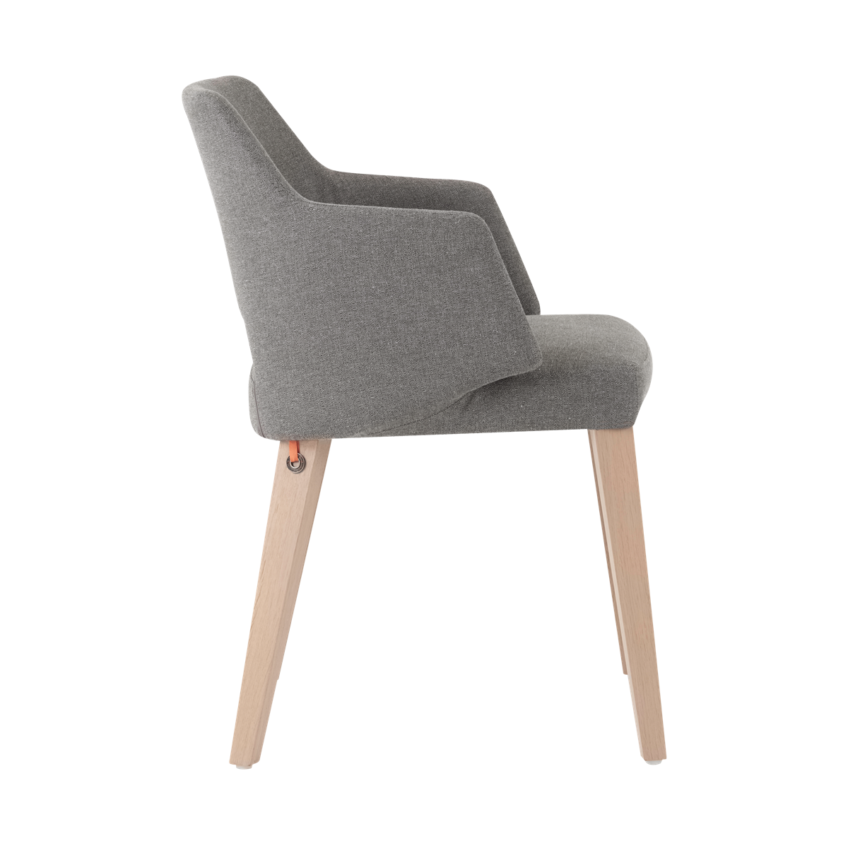 Chaise avec accoudoirs et pieds bois
