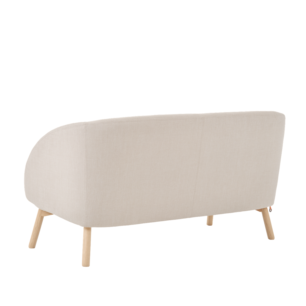 Fauteuil deux places, hauteur lounge avec pieds bois