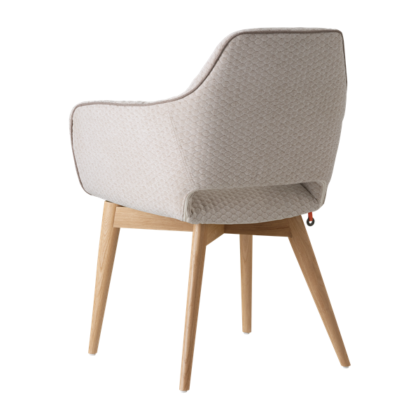 Chaise avec accoudoirs et pieds bois