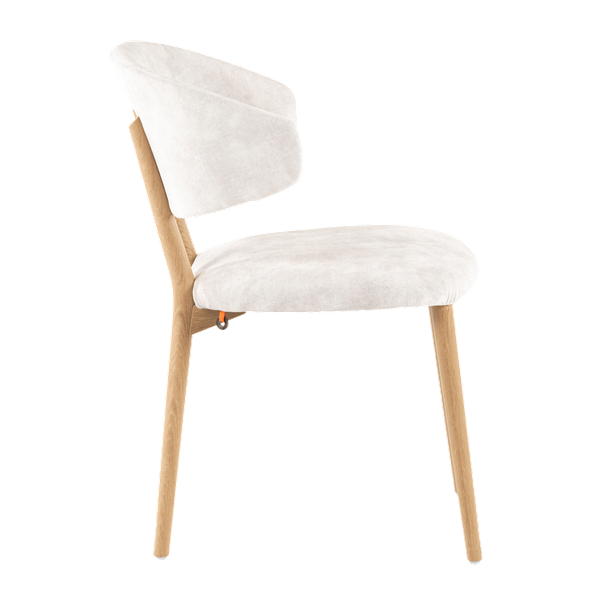 Chaise avec accoudoirs et pieds bois