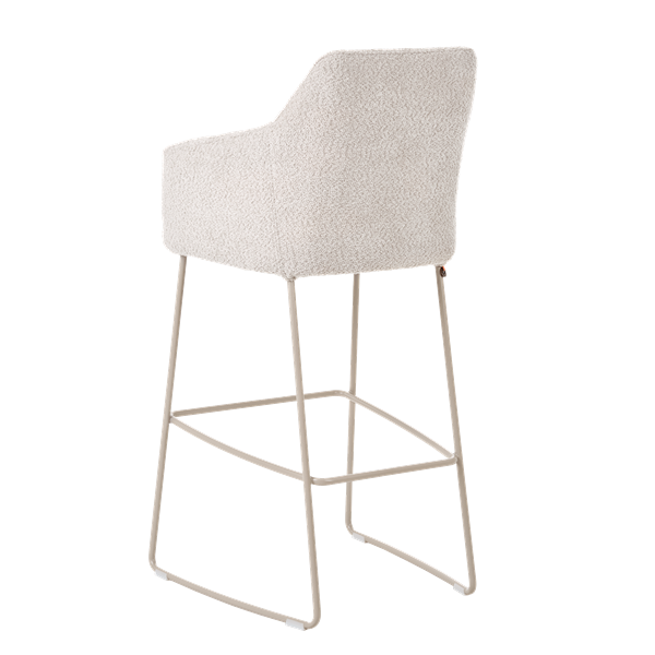 Chaise de bar avec accoudoirs et pieds bois